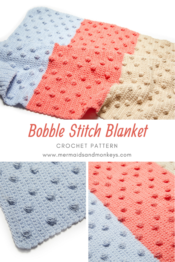 The Bobble Stitch Blanket is an incredible pattern that is easy to follow and really fun to make. #crochetblanket #crochetpattern #crochetlove #crochetaddict