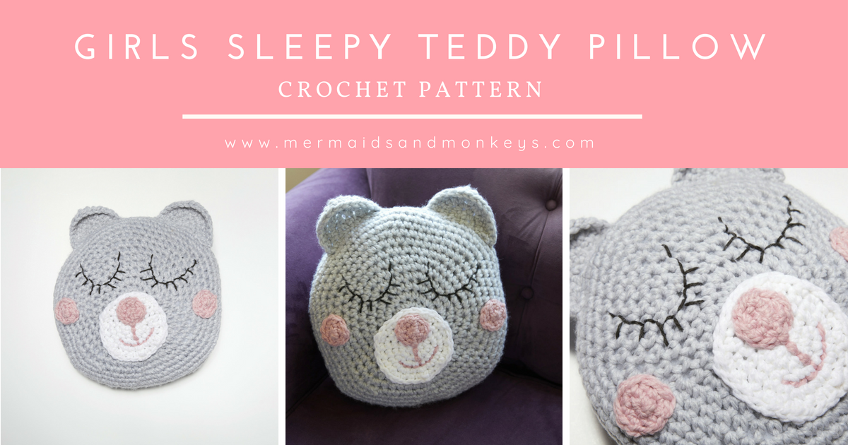 Sleeping Snoozy, Crochet Pillow Pattern