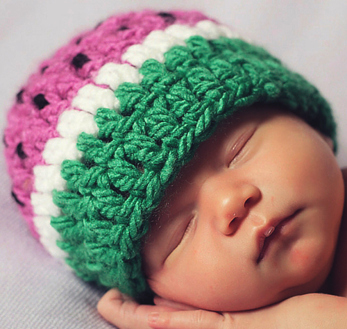 Baby Watermelon Hat Crochet Pattern