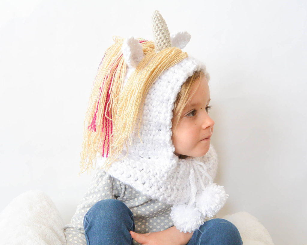 Magical Unicorn Hood Hat Crochet Pattern