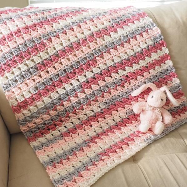 CROSS-OVER BLOCK STITCH BABY BLANKET CROCHET PATTERN