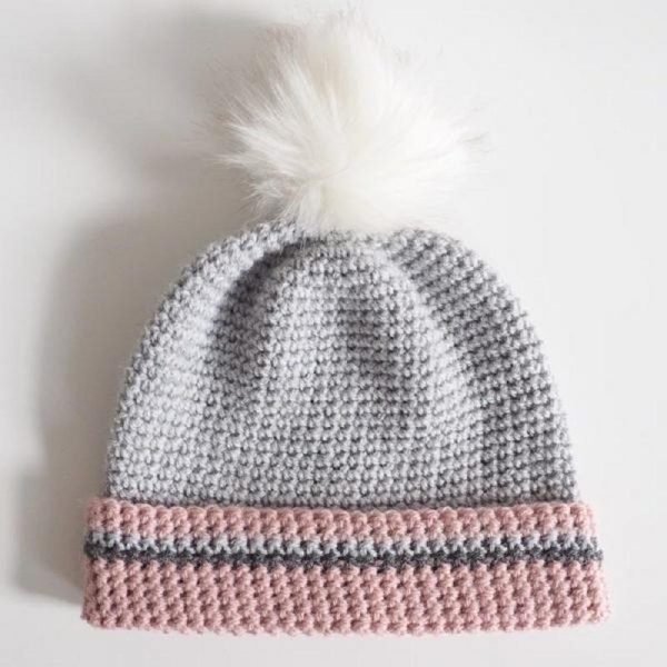 Simple Slouch Pom Pom Beanie