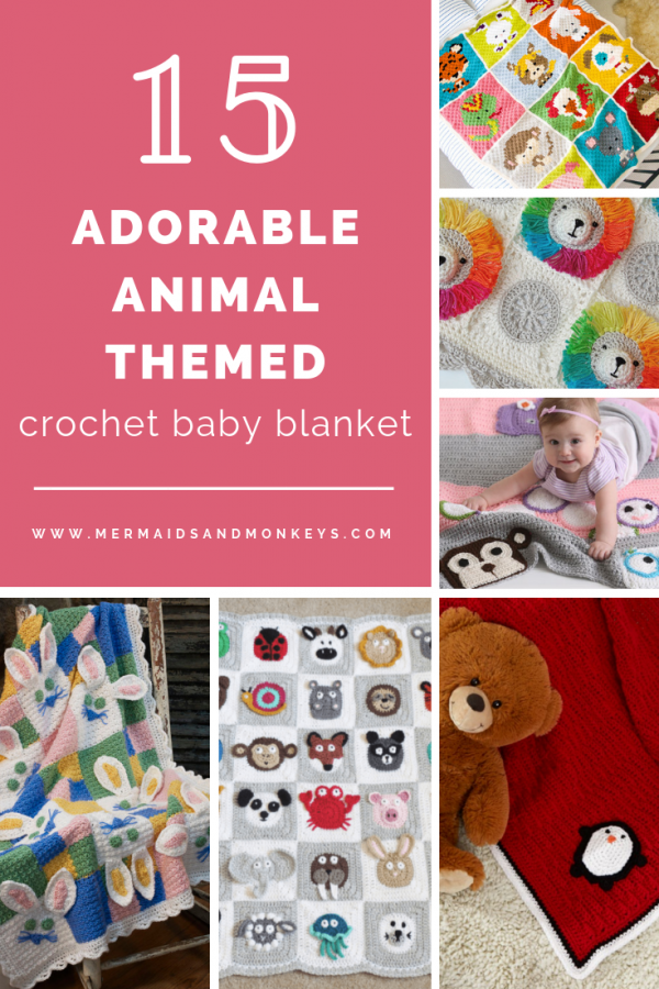 I’ve put together a list of my favorite 15 crochet baby blankets that all have a really unique theme. Animals!