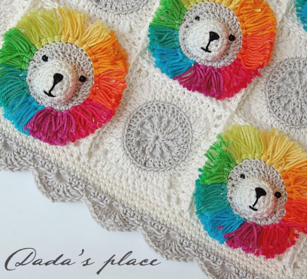 Rainbow Lion Baby Blanket