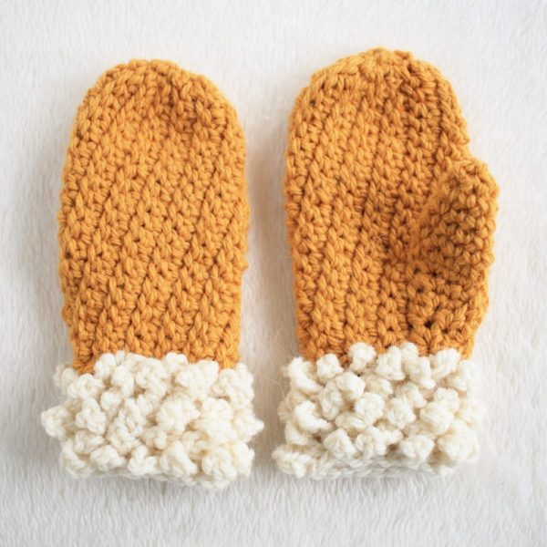 Warm Kids Crochet Mittens