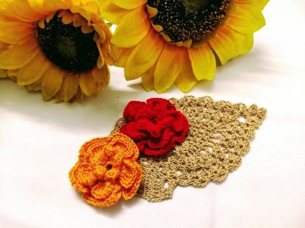 Popcorn Rosy Flower Crochet Pattern