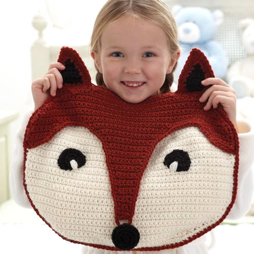 Fantastic Fox Pillow - These crochet pillows are fun and an adventure to make. If you’re looking for creative kids pillows, this list will be your go to. #CrochetPillowPatterns #CrochetPatterns #CrochetAddict