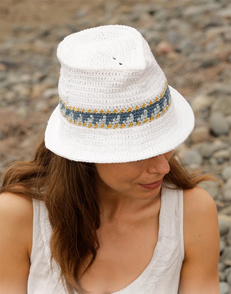 Sweet Fedora - These free crochet hat patterns are perfect for sparking smiles and joy into a little child’s life. Any excuse for fun is a good one in my book. #KidsCrochetHatPatterns #FedoraCrochetHat #CrochetHatPatterns #CrochetFedoraHat