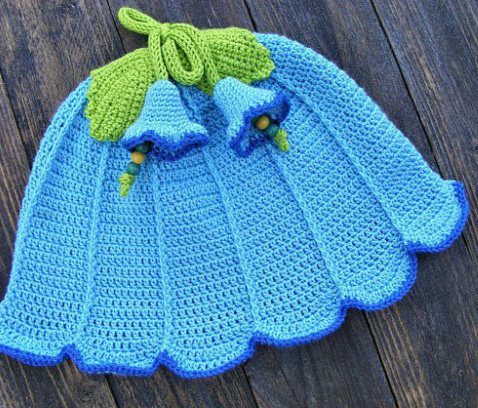 Girl's Bluebell Flower Sun Hat - All of these cute patterns are unique and come in a range of sizes. Pick a crochet hat pattern your kid will love and go with it. #SummerCrochetHat #CrochetPatterns #FreeCrochetHats