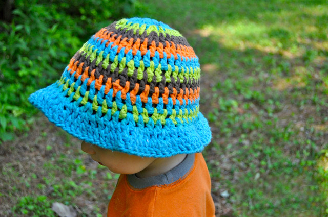 Summer Sun Hat - All of these cute patterns are unique and come in a range of sizes. Pick a crochet hat pattern your kid will love and go with it. #SummerCrochetHat #CrochetPatterns #FreeCrochetHats