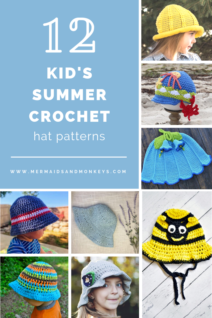 Free Crochet Pattern - Kids Linen Stitch Sunhat - A Crocheted Simplicity