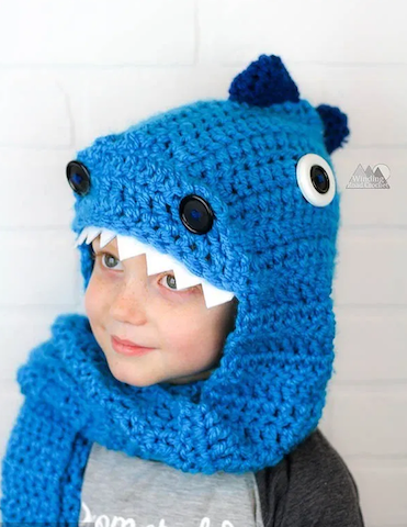 Free crochet pattern for unicorn hooded scarf with pockets best sale