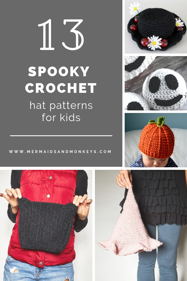 13 Spooky Crochet Hat Patterns for Kids • Mermaids & Monkeys