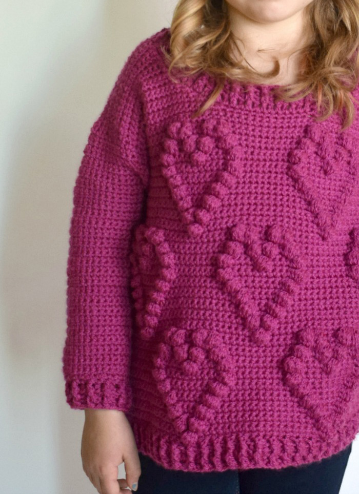 Sweetheart Sweater - These crochet sweaters make for amazing gifts, that will surely be well used, and well worn. #CrochetSweaterPatterns #CrochetSweater #CrochetPatterns