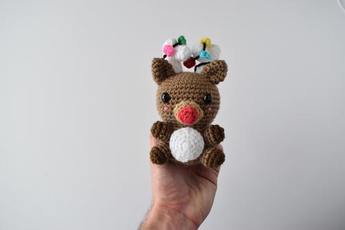 Lux the Reindeer - Fill this holiday season with crochet toy projects that will fill your home with more joy than ever before. #crochettoys #christmastoys #crochetamigurumi