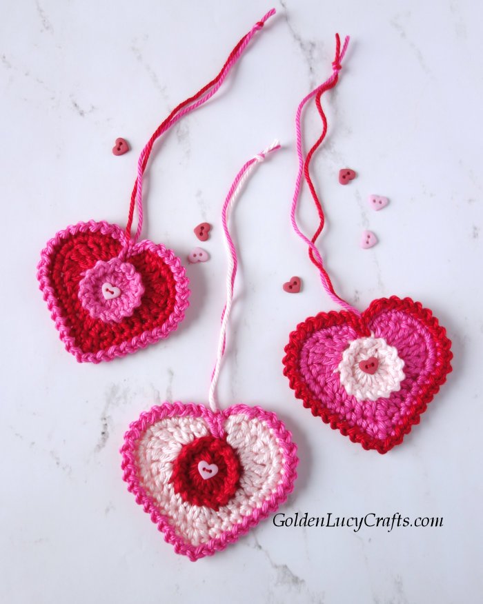 Easy & Free Heart Crochet Pattern for Valentine's Day - Sparkles of Sunshine