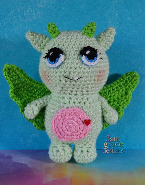 Dylan the Valentine Dragon - One way you can show your love for kids this Valentine’s is by crocheting these simple crochet patterns. #simplecrochetpatterns #crochetpatterns #kidscrochetpatterns