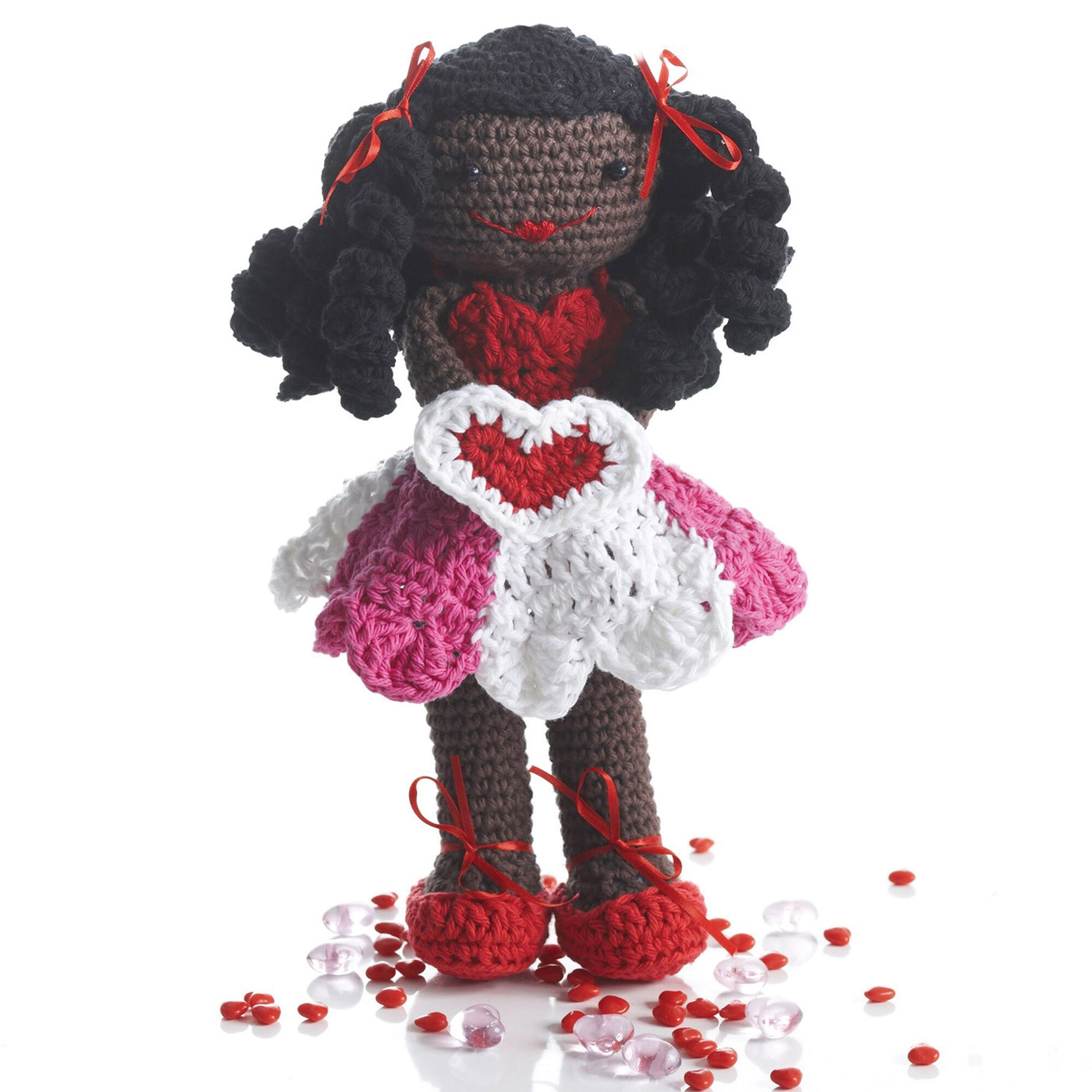 Lily Sugar'n Cream Valentines Lily Doll - One way you can show your love for kids this Valentine’s is by crocheting these simple crochet patterns. #simplecrochetpatterns #crochetpatterns #kidscrochetpatterns