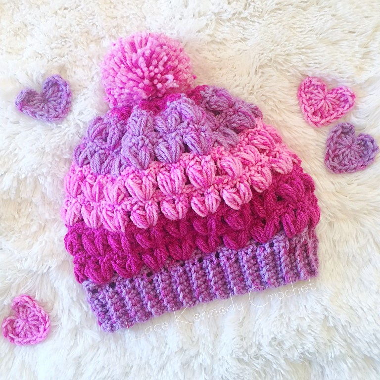 Little Sweetheart Hat - One way you can show your love for kids this Valentine’s is by crocheting these simple crochet patterns. #simplecrochetpatterns #crochetpatterns #kidscrochetpatterns
