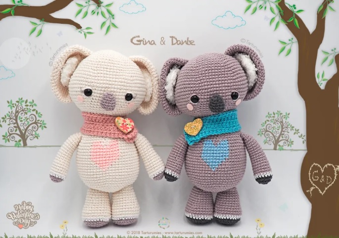 St. Valentine’s Koalas - One way you can show your love for kids this Valentine’s is by crocheting these simple crochet patterns. #simplecrochetpatterns #crochetpatterns #kidscrochetpatterns