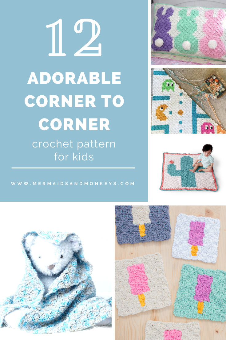 12 Adorable Corner to Corner Crochet Patterns for Kids - If you’re looking to learn a new crochet skill, check out these 12 corner to corner crochet patterns. #cornertocornercrochetpatterns #C2Ccrochetpatterns #crochetpatterns