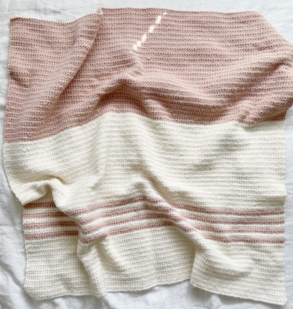 Crochet Dreamy Blush Baby Blanket
