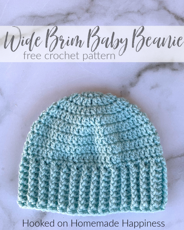 Wide Brim Crochet Baby Beanie