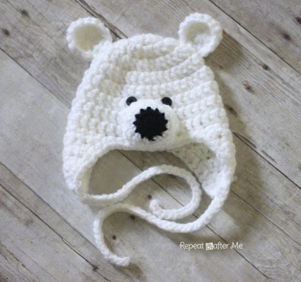 Crochet Polar Bear Hat