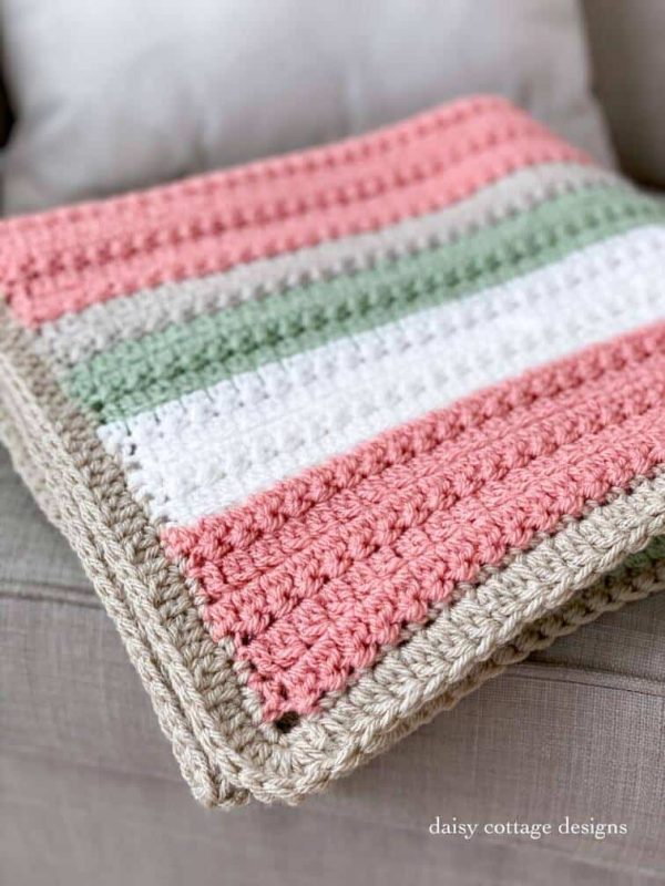Crochet Blanket with Texture