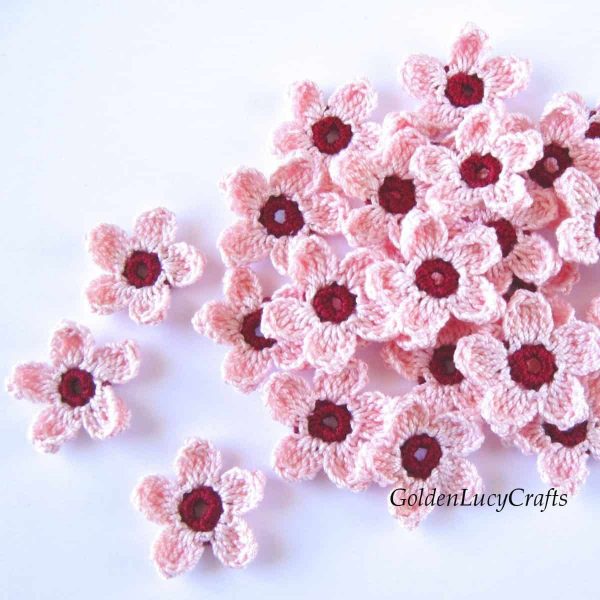 crochet cherry blossoms flower