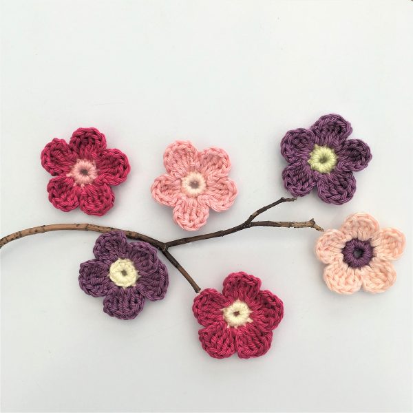 crochets flowers with stem