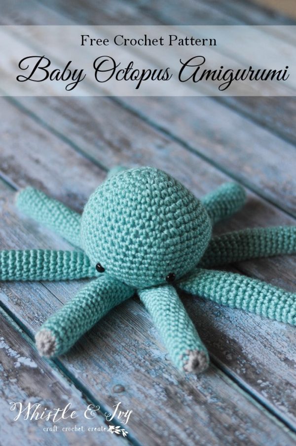 crochet amigurumi baby octopus